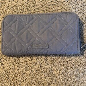 Vera Bradley Blue Quilted Zip Wallet